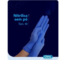 Luvas De Procedimentos Nitrílica Azul Sem Pó - Média - 100 Unid – Supermax